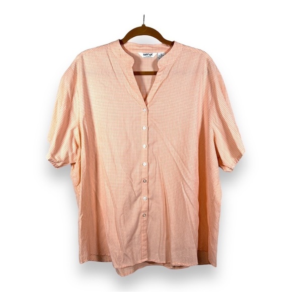 3x KRAZY KAT ORANGE GINGHAM SHORT BUTTON FRONT PLUS VIBRANT - Picture 1 of 7